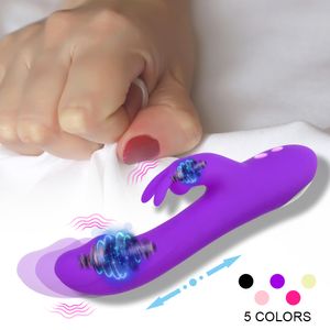 Plug anale Giocattoli sexy per le donne Stimolatore del punto G del clitoride allungamento automatico erotico 10 modalità 3 velocità Vibratore del coniglio della bacchetta magica