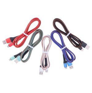 Micro USB Cabos Nylon Carregamento r￡pido Tipo C Cabo de dados de dados para Samsung Xiaomi HTC Coloque o fio de carga 1m