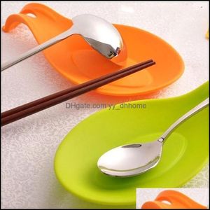 Other Kitchen Dining Bar Heat Resistance Sile Spoon Mat Spata Holder Ta Dhzus