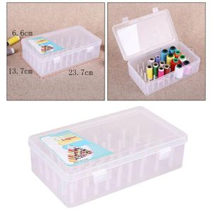 Aufbewahrungsboxen Bins Leere Nähfäden Box 9,3 x 5,4 '' Langlebige professionelle Nähgarnspulen Behälter Fall mit Stützstangen Orga