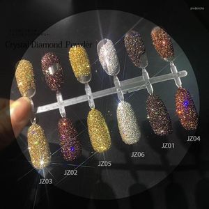 Nail Glitter 1 Box Gold Silver Dazzing Party Holographics Dipping Powder Pigment Dust för Shinning Diy Art Decorations Prud22