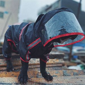 Pet raincoat dog four feet waterproof and dustproof clothes law bucket Corgi hooded four legs thin section spot 201030