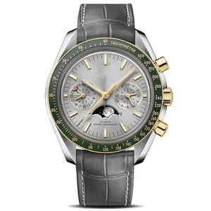 Observe a los hombres Sport Fashion 44 mm Gran dial anillo de cerámica correa de cuero Carrera de carreras Tiempo de auto automático reloj mecánico 007 relojes de relojes clásicos fábrica