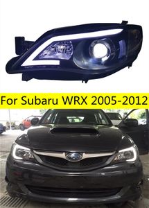 Faróis de carro para Subaru WRX LED conjunto de farol 2005-2012 feixe alto luzes diárias sinal de volta lâmpada frontal