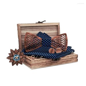 Бабочки Sitonjwly 3d Hollow Out Wood Sets для мужских костюмов деревянные бабочки карманные квадратные запонки брош