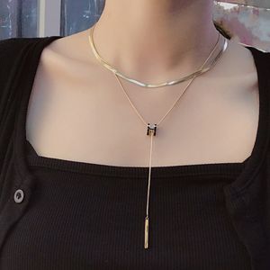 Ny stil kvinnors halsband choker kedja guld pläterad rostfritt stål emaljhalsband hänge uttalande bröllop smycken
