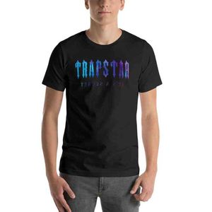 Trapstar Design Klasik Büyük Boyutlu T-Shirt Yaz Erkekleri Giyim% 100 Pamuk Sokak Giyim Plus Tee