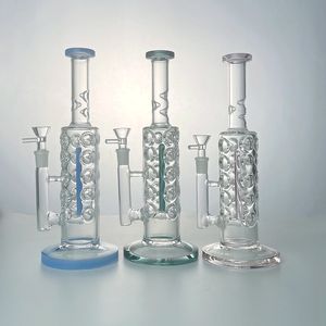 11 Inch Glass Bongs 5mm Thick Hookahs Fab Egg Inline Perc Oil Dab Rigs Tube Water Pipes 14mm Female Joint With Bowl