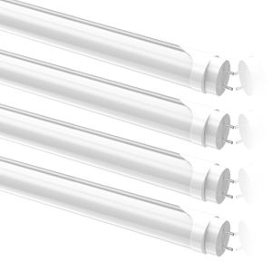 JESLED T8 G13 LED Bulbs 4 Foot 22W 6000K Cold White Tube Lights 4FT Frosted Cover Fluorescent Light Bulb Ballast Bypass Double Ended Power