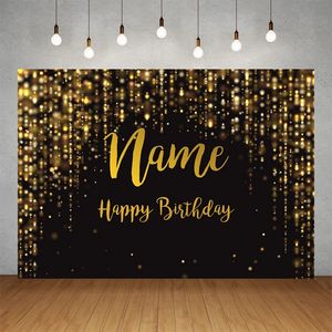 Goldener Glitzer, individueller Name, Pografie-Hintergründe, Vinyl-Po-Hintergründe für Geburtstagsfeier, Banner, Abschlussball, Desserttisch, Pocall 220614