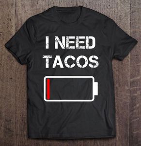 Herr T-shirts I Need Tacos Mexikansk mat Mexiko Rolig Taco T-shirt för män Manga Tshirts Grafiska skjortor Kläder Par T-shirt