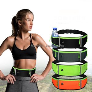 Cell Phone Cases Fanny Pack for Mens Womens Sports Waist Bags with Water Bottle Holder Reflective Runners Belt Jogging Pocket Belts with Adjustable Strap