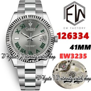 EWF v3 EW126334 EW3235 Автоматические мужские часы 41 -мм рифтовый серый цифер