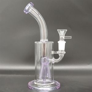 8,6 Zoll lila Wasserpfeife Bong Glas Wasserpfeife dicke Becher Bongs Rauchen Wasserpfeife Bongs berauschende Pfeifen Größe 14 mm Schüssel