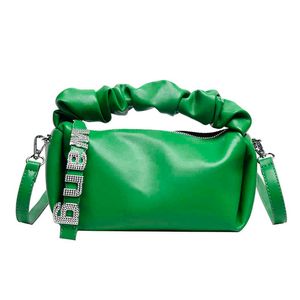 Luxury Designer Ladies Diamonds Handbags High Quality Leather Solid Color Shoulder Crossbody Bags 2022 New Top-handle Bag Female