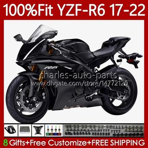 OEM Body for Yamaha YZF R6 R 6 600 CC YZF-R6 2017 2018 2019 2020 2021 2022 TRABALHO 119NO.127 YZF-600 YZF600 17-22 YZFR6 lustroso Black 17 18 19 20 21 2 2 22 Fairing