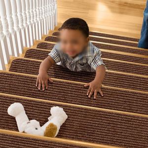 Carpets Stair Anti-skid Carpet Non-slip Solid Wood Treads Floor Protectors Wash Mat Silky Fluffy Modern Home Decor