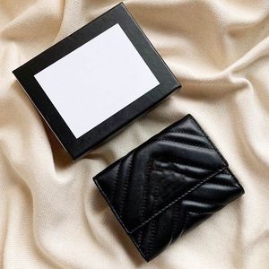 Nova carteira de designers de alta qualidade com caixa Luxos de couro genuíno Carta clássica feminina e bolsa feminina com caixa 12x9x2cm 474802 Frete grátis