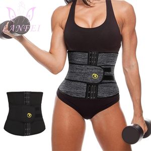 LANFEI Neoprene Sweat Waist Trainer Belt Women Weight Lose Body Shaper Sauna Slimming Strap Tummy Control Fat Burn Girdle Corset 220506