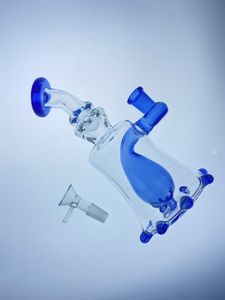 7-tums Glass HOOSHAH Fin återvunnet Bong Pipe 14 mm skål med Shi Ying Stick Factory Direktpris Koncessioner