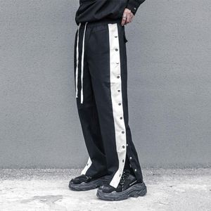 Męskie spodnie Europa Stany Czarny White High Street Przywracanie starożytnych sposobów Dwurzędowy garnitur Hip-Hop Remis