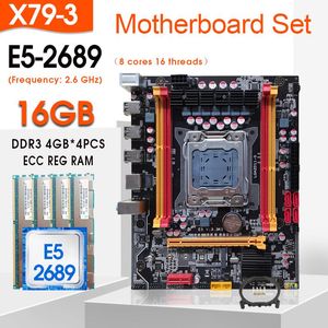 Moderbrädor G Motherboard Kit LGA 2011 Xeon E5 2689 Processor DDR3 1333MHz 4GB 4st 16GB RAM Setmotherboards