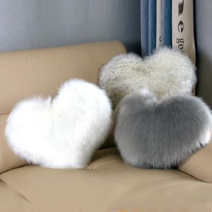 Cushion/Decorative Pillow Soft Plush Cushion Cover Home Bed Room Decor Throw Case Heart Shape Covers Sofa Car Seat DecorationCushion/Decorat