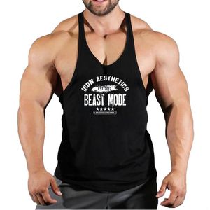 Herrtank tops gymkläder för män västar kroppsbyggande skjorta fitnesskläder stränger män väst muskulös man ärmlös tröja topp