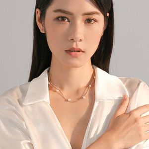 Chokers Hohe Qualität Gold Einfache Mode Kpop Perle Choker Halskette Nette Doppelschicht Kette Anhänger Für Frauen Schmuck Mädchen GeschenkChokers