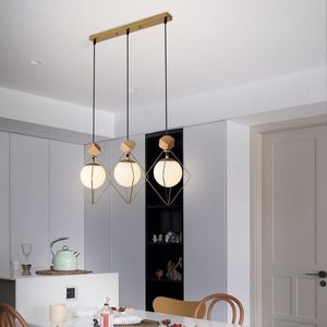 Подвесные лампы скандинавские минималистские светодиодные светодиодные светодиодные светодиодные лампы для столовой кухня спальня железо и деревянные крытые светильники