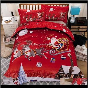 Wholesale queen sized bedding for sale - Group buy Sets D Merry Christmas Bedding Duvet Cover Red Santa Claus Comforter Bed Set Gifts Usa Size Queen King Qwju Ohnrk330A