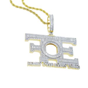 Homens, mulheres, colar de letra de letra de hip hop com cadeia de corda cubana Iced Out Bling 5A Colares de Moda de Moda de Moda de Zircônia 5a CBUIC