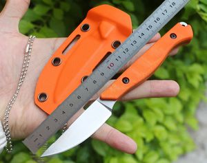 1 шт. Высокое качество 15700 Выживание прямой нож CPM154 атласный клинок полный тан оранжевый G-10 ручка фиксированные лезвия охотничьи ножи с кидекс