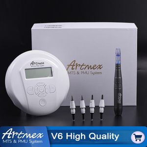 Artmex V6 Professional semi permanent makeup machine Tattoo kits MTS PMU System Derma Pen Eyebrow lip tattoo pen277n