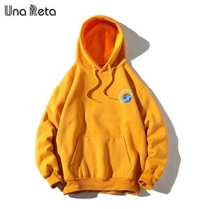 Una Reta Hip hop Men Hoodies Sweatshirt Autumn Winter Fashion Warm Fleece Pullover Sweatshirts Mens Print Casual Streetwear 201127