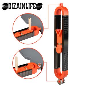 Perfil Scribing R￩gua Multifuncional Duplicador de Medidor de Contorno com Lock R￩gua Radiana Ajust￡vel R￩gua R￩gua Medi￧￣o Ferramenta de Desenho