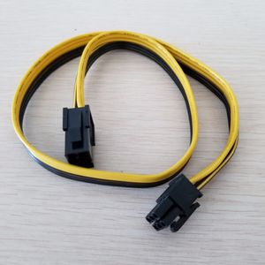 Karta graficzna 6Pin Power Extenle Kabel Adapter Mężczyzna na samicę na PC DIY BTC Miner DIY 50 cm żółty