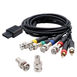 Cabo de monitor de cores RGB/RGBS para N64 Nintendo 64 SFC SNES NGC Video Consoles Composite RGB Sync Cable com estabilidade forte 4 cabeças de BNC