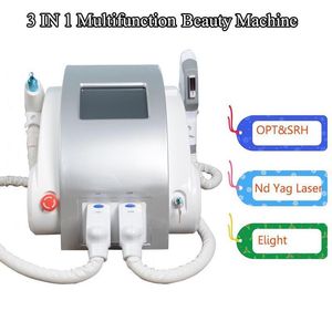 Q Switched ND YAG Laser IPL Beauty Tattoo Removal Machine Elight Skin Rejuvenation Opt Hair Remover Machines 2 Handtag