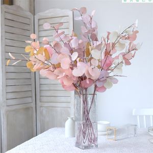 Artificial Eucalyptus Leaf Flower Plants Greenery Wedding Event Home Hotel Decor Pink Yellow Green