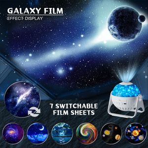 Night Light Planetarium Projector Solar System Projection Lamp 360 ° Justerbar med planeter Nebula Moon Star Tak Galaxy Kids Room Decor