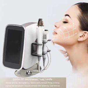 Fractional RF Microneedle Radio Frequency Facial Machine Wrinkle Remover Skin Rejuvenation RF Microneedling Gold Insulated Needle