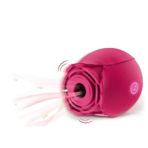 Sexspielzeugspielzeug Großhandel rote süße Rosensaugung Vibrator Pink Blume Erwachsene Spielzeug für Frauen 0BL6