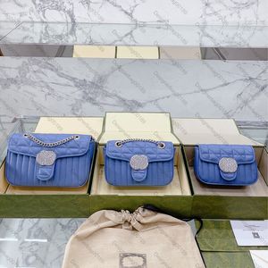 Marmont mała torba na ramię torebki damskie skórzany łańcuszek luksusowa designerska torba typu crossbody Tote Wallet Purse