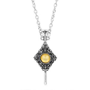 Pendentif de Gellert Grindelwald Pendant Necklace Vintage Silve Fantastic Blood Pact Charm Necklace Hot Movie Jewelry