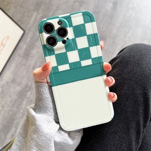 Designer Telefonfodral Fashion High End Plaid Letter Design för iPhone 13 Promax 11 12 Pro 7 8 X XR iPhone -fodral