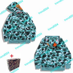 Högkvalitativa apor Huvtröjor Sweatshirts Japanese Shark Ape Head Luminous Camo Star Galaxy Spots Män och kvinnor par med samma280f