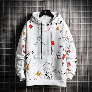 Anime Men Hoodie Print с длинными рукавами толстовки Brand Pullovers повседневные трексуиты 220325