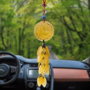 Interior Decorations Car Pendant With Money Pixiu Liuli Leaf In-car Safety Accessories Rearview Mirror PendantInterior