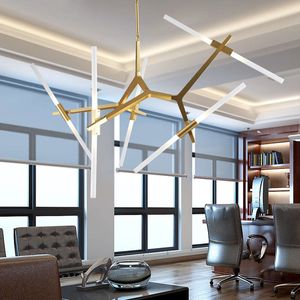 Hängslampor minimalistiska retro netröd kreativa trädgren ljuskronor levande ruminredning ledande lampa